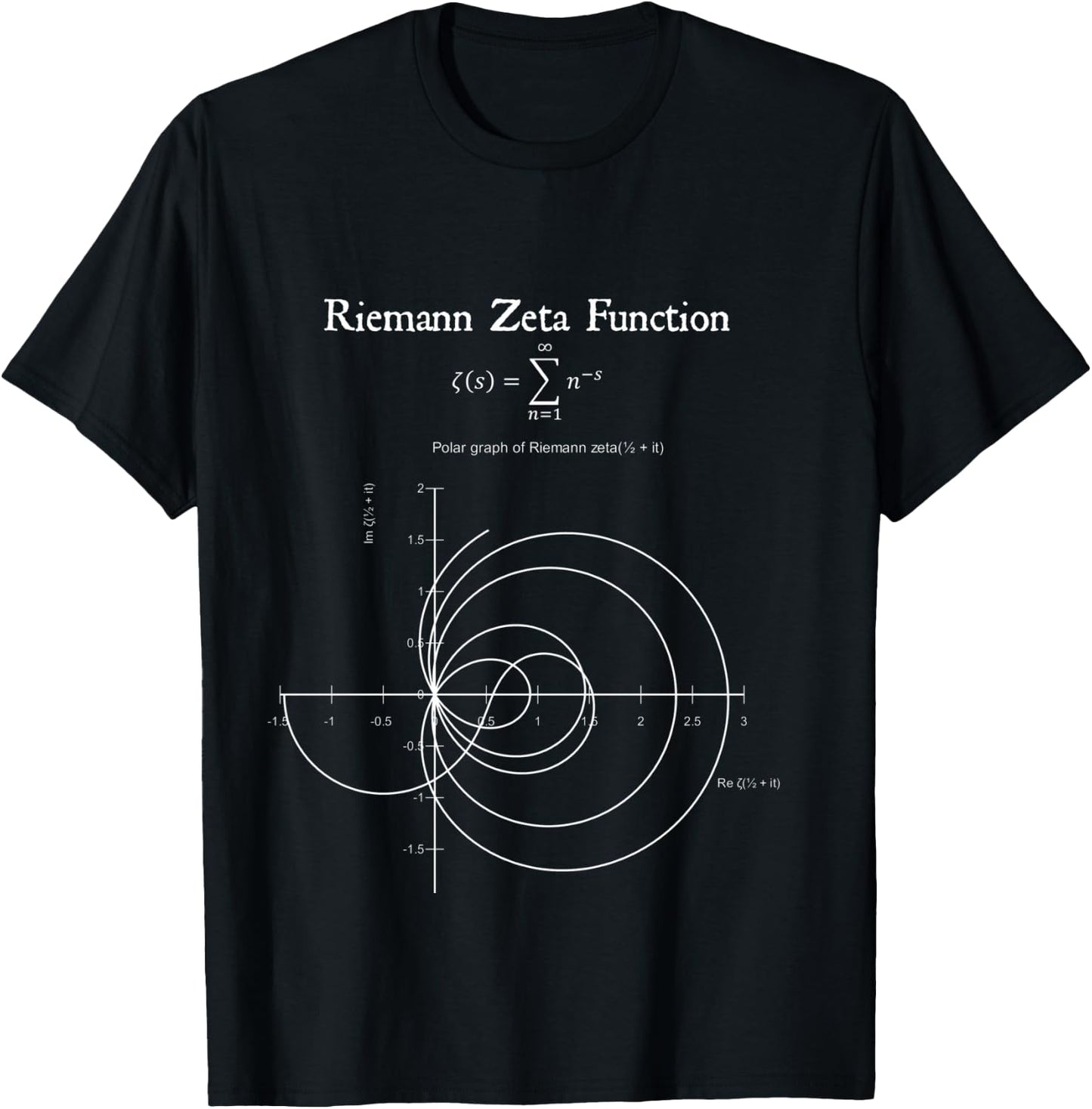 Riemann Zeta Function Graph Physics Math Teacher Nerdy Gift T-Shirt - T-Shirt | Black