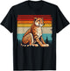 Cheetah Vintage Distressed Retro Style Cool Cheetah T-Shirt - T-Shirt | Black