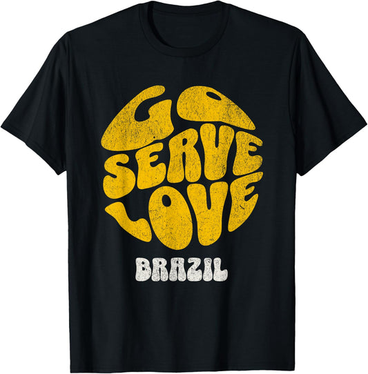 Go Serve Love Brazil Mission Trip Team Service Project T-Shirt - T-Shirt | Black