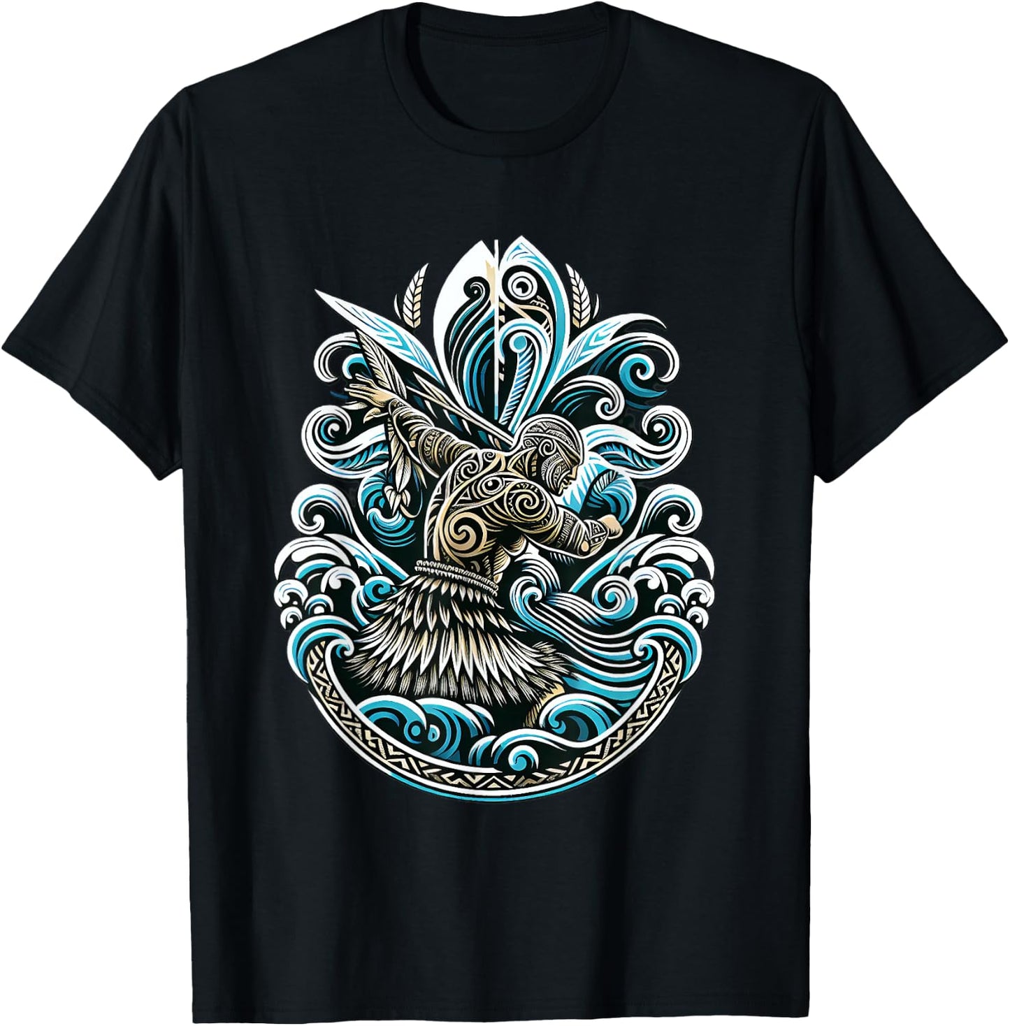 Polynesian Haka Dance Maori Culture Funny New Zealand , Black, S T-Shirt - T-Shirt | Black
