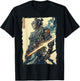 Cyber Samurai Mecha Ronin Futuristic Japan T-Shirt - T-Shirt | Black
