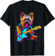 Yorkie Dog Yorkshire Terrier Guitarist T-Shirt - T-Shirt | Black