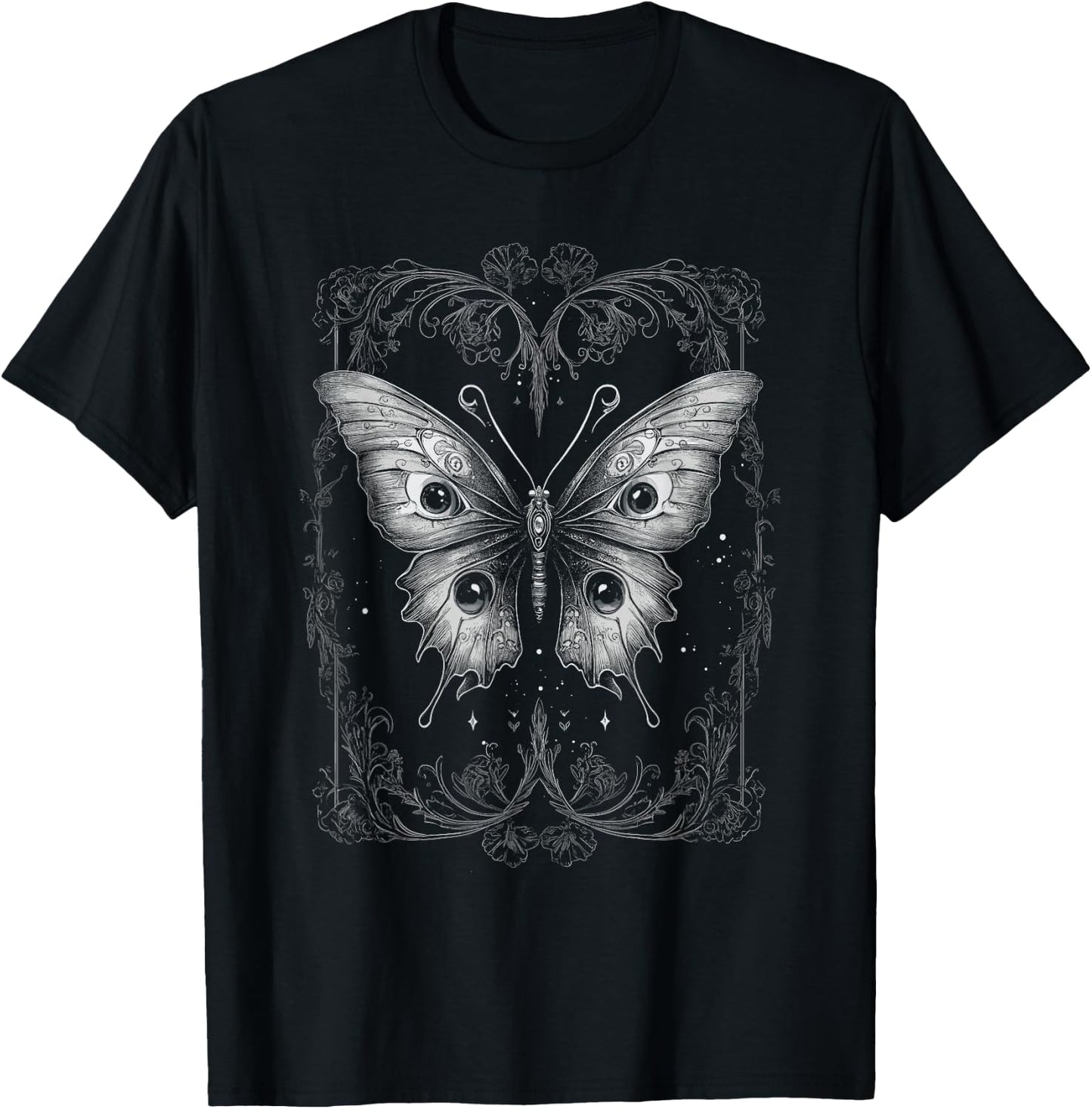 Butterfly with Eyes - Gothic Butterfly T-Shirt - T-Shirt | Black