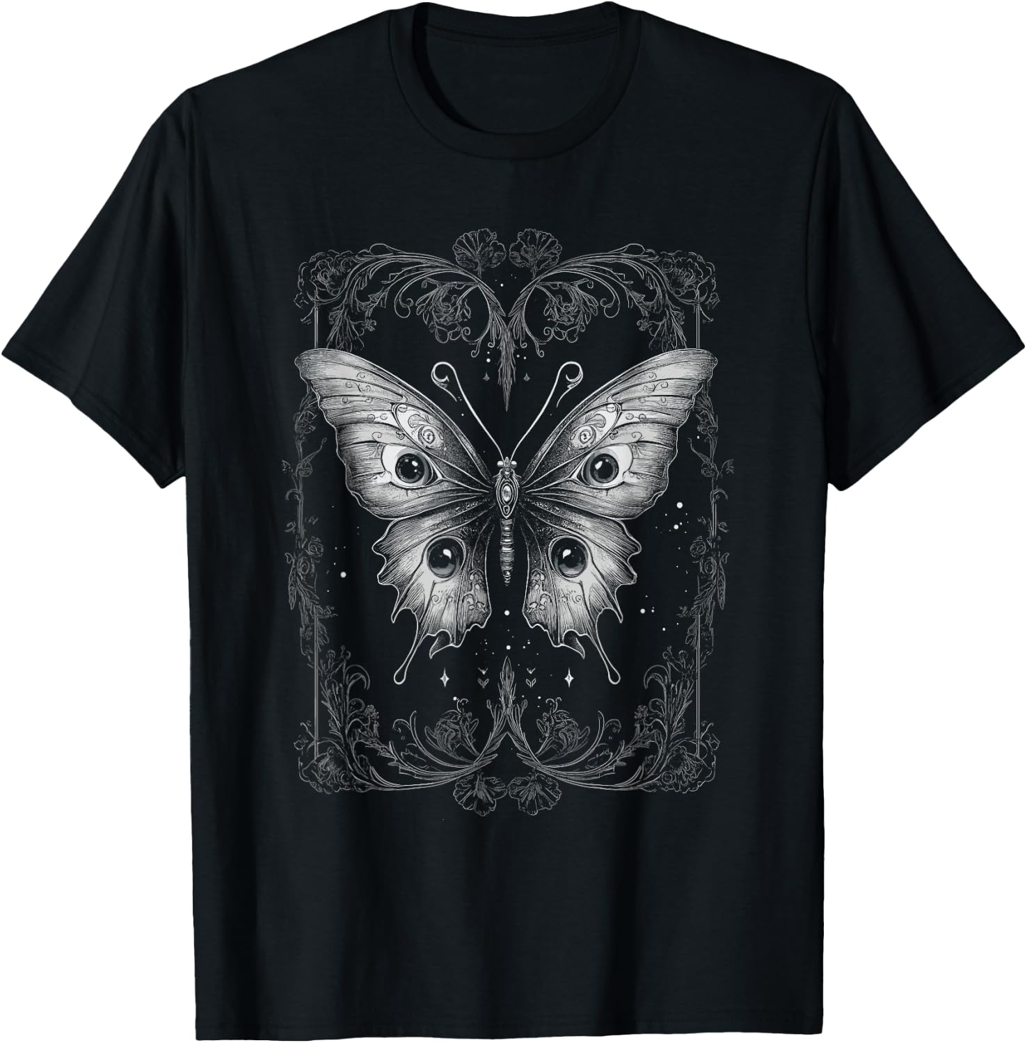 Butterfly with Eyes - Gothic Butterfly T-Shirt - T-Shirt | Black