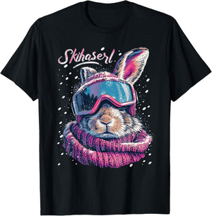 Skihaserl Apres Ski Haserl Skier Winter Women's , black T-Shirt - T-Shirt | Black