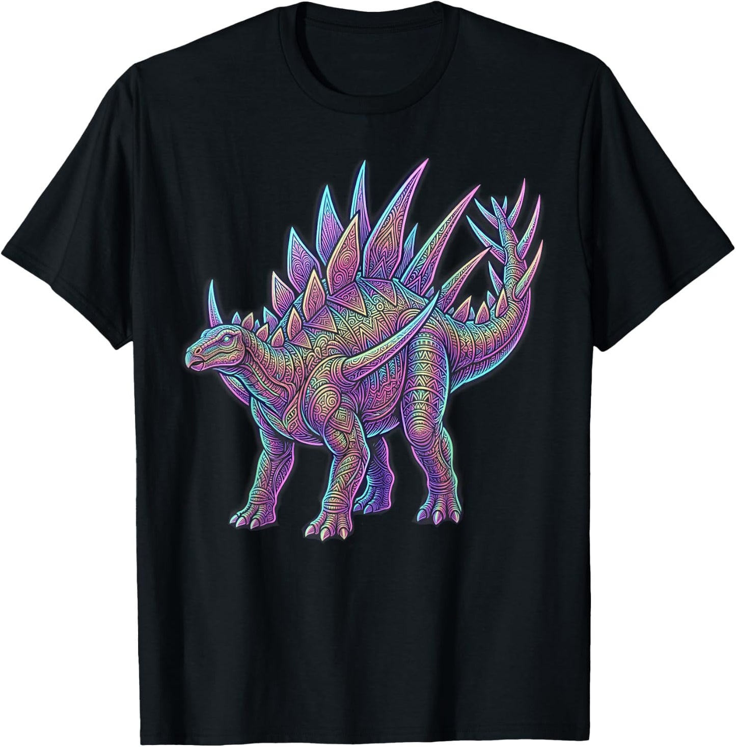 Kentrosaurus Spiked Dinosaur Late Jurassic Herbivore T-Shirt - T-Shirt | Black