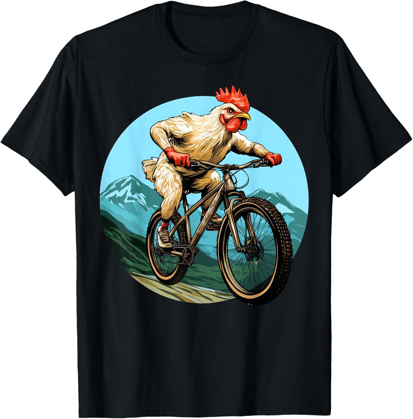Chicken Bike T-Shirt - T-Shirt | Black