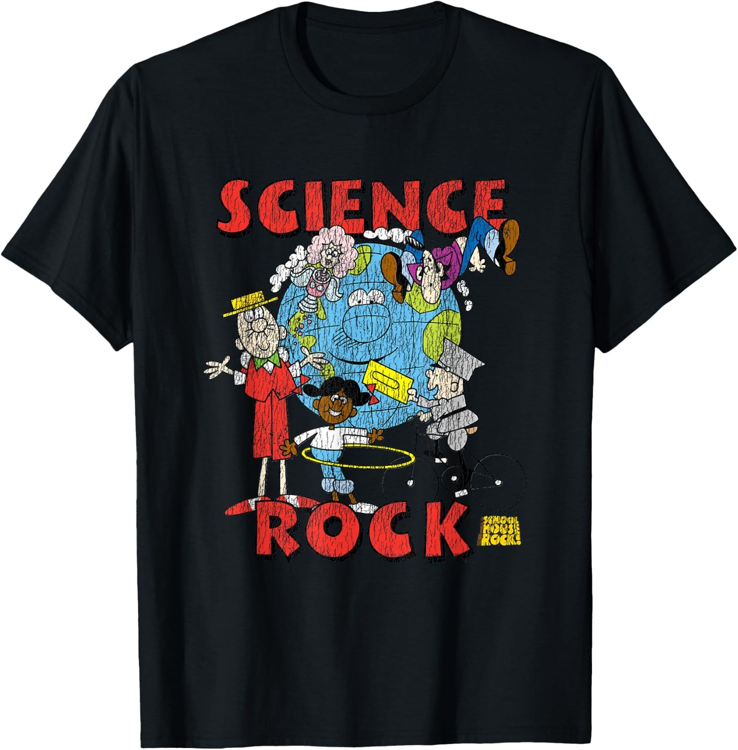 Schoolhouse Rock! Science Rocks Vintage T-Shirt - T-Shirt | Black