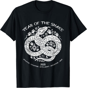 Lunar New Year Happy Chinese New Year Of The Snake 2025 T-Shirt - T-Shirt | Black