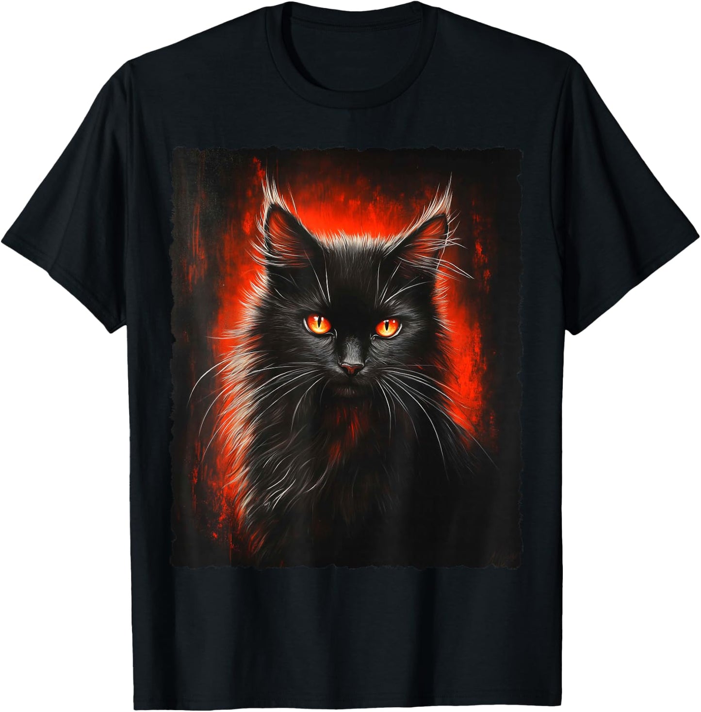Magische Katze Fantasy Kunst T-Shirt - T-Shirt | Black