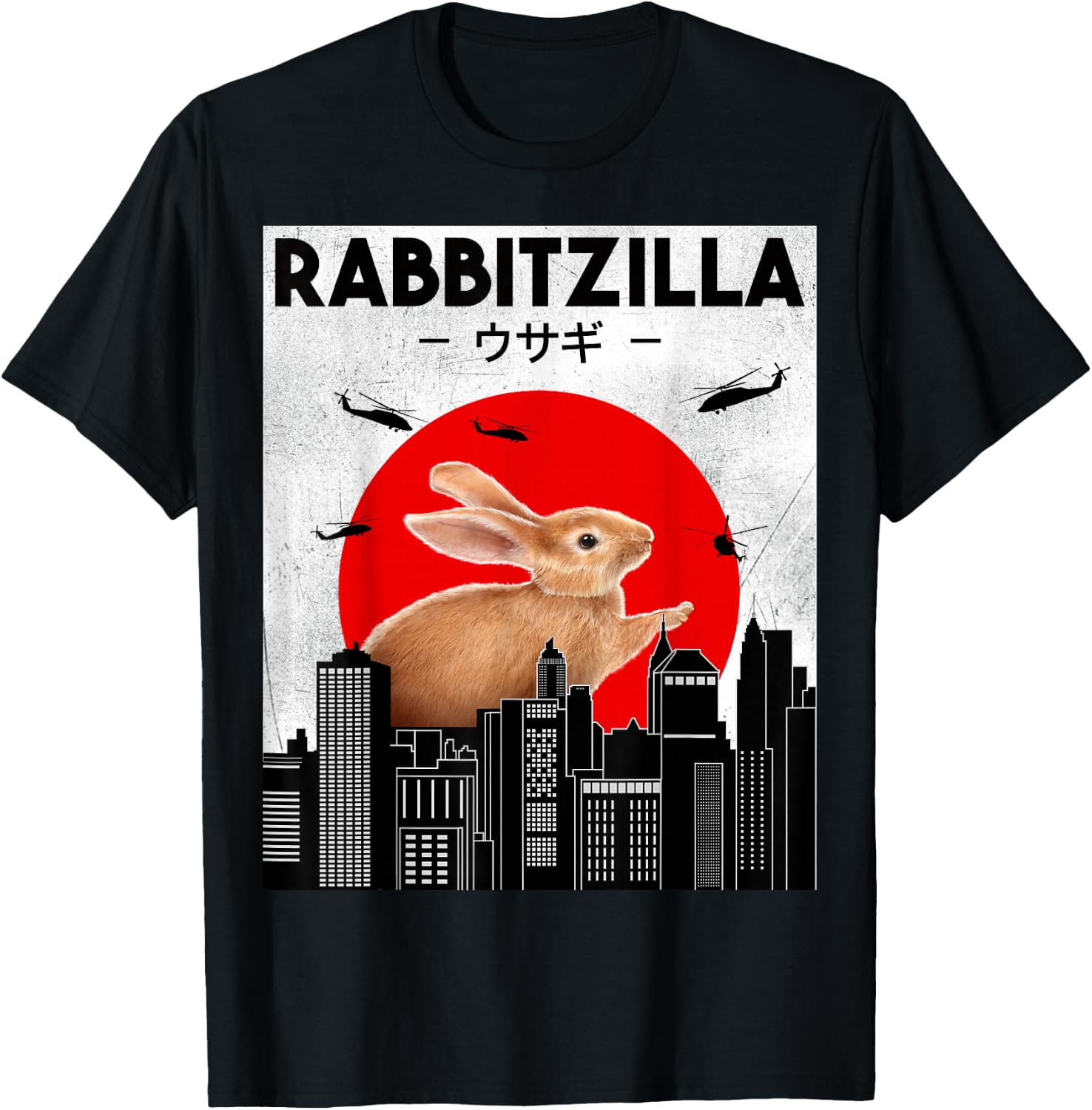 Rabbit Lover, Rabbitzilla, Rabbit Owner, Bunny, Rabbit T-Shirt - T-Shirt | Black