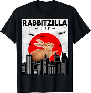 Rabbit Lover, Rabbitzilla, Rabbit Owner, Bunny, Rabbit T-Shirt - T-Shirt | Black