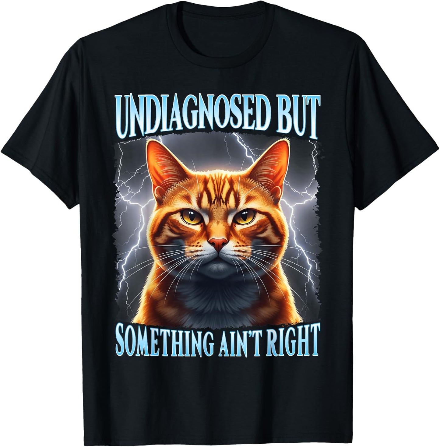 Undiagnosed But Something Aint Right Bootleg Aesthetic T-Shirt - T-Shirt | Black