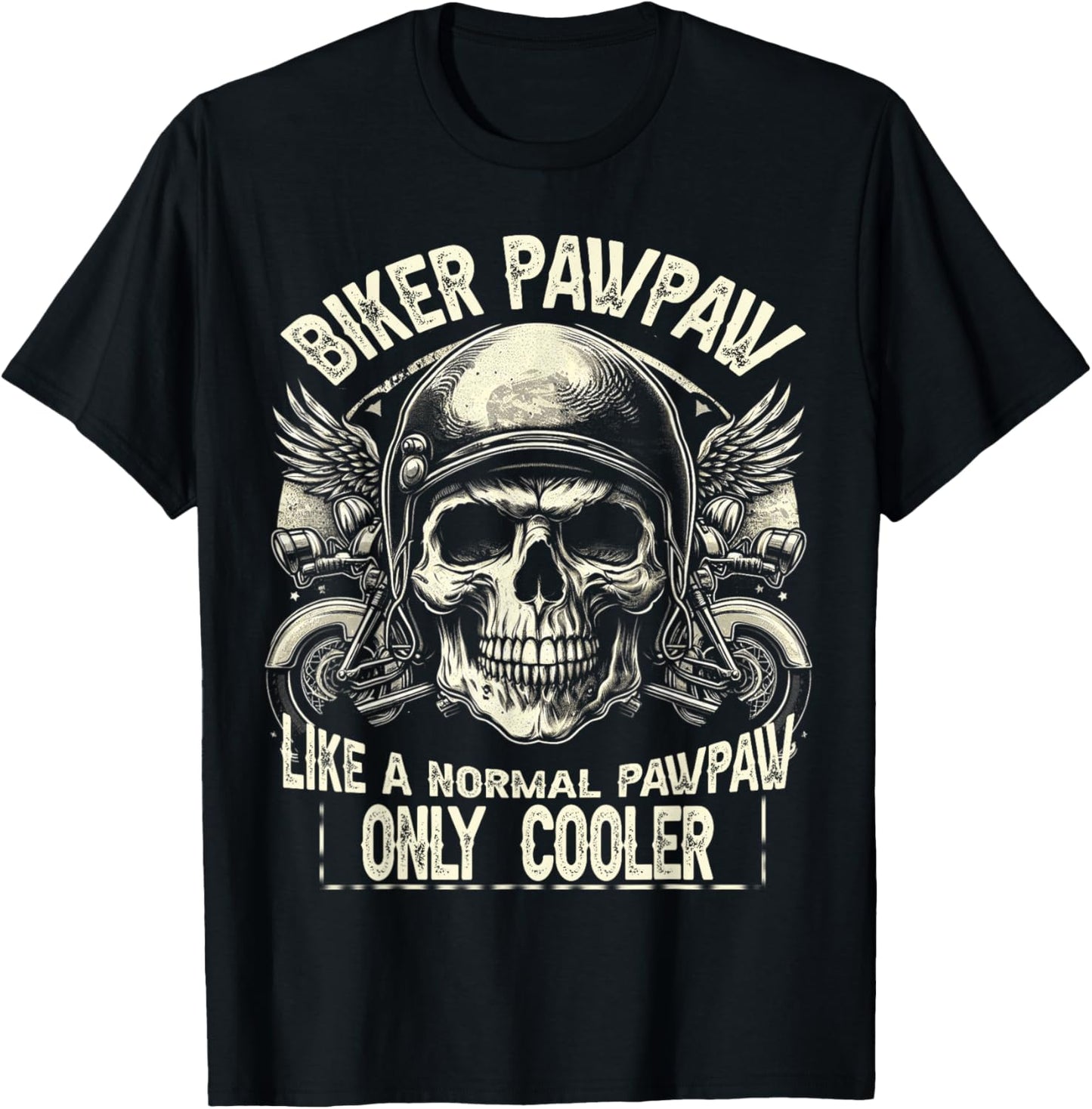 Biker pawpaw motorcycle lovers dad father's day T-Shirt - T-Shirt | Black