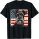 Miniature Schnauzer Dog Patriotic 4th of July Gift Men Women T-Shirt - T-Shirt | Black