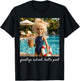 Goodbye School Hello Pool Funny Last Day Summer Teacher Meme T-Shirt - T-Shirt | Black