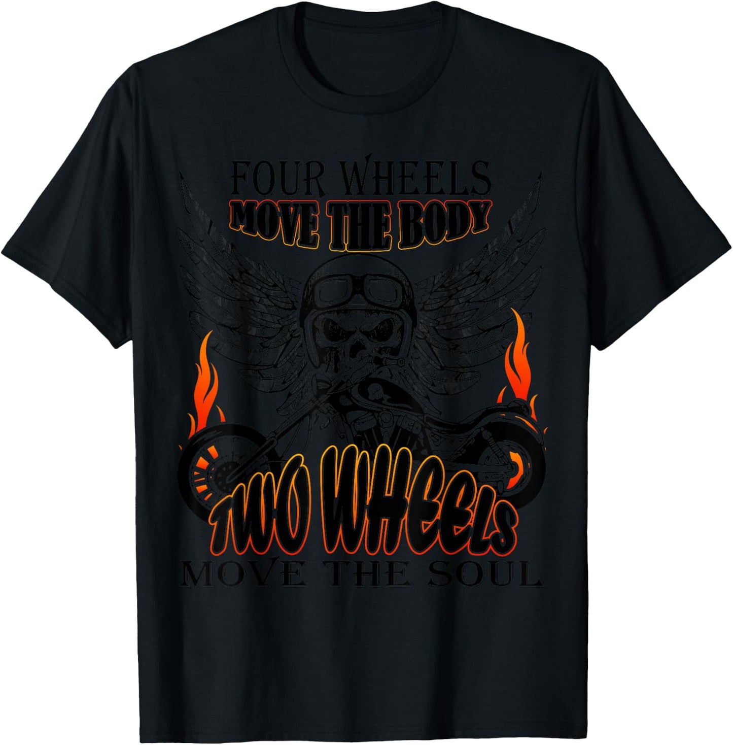 Motorbike motorcyclist biker chopper bike motorcycles T-Shirt - T-Shirt | Black