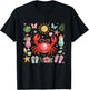 Crab Blowing Bubble Summer Vibes Coastal Beach Girls' Trip T-Shirt - T-Shirt | Black