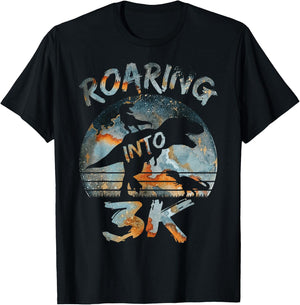 Roaring into 3K Back To School Dinosaur 3K Boys T-Shirt - T-Shirt | Black