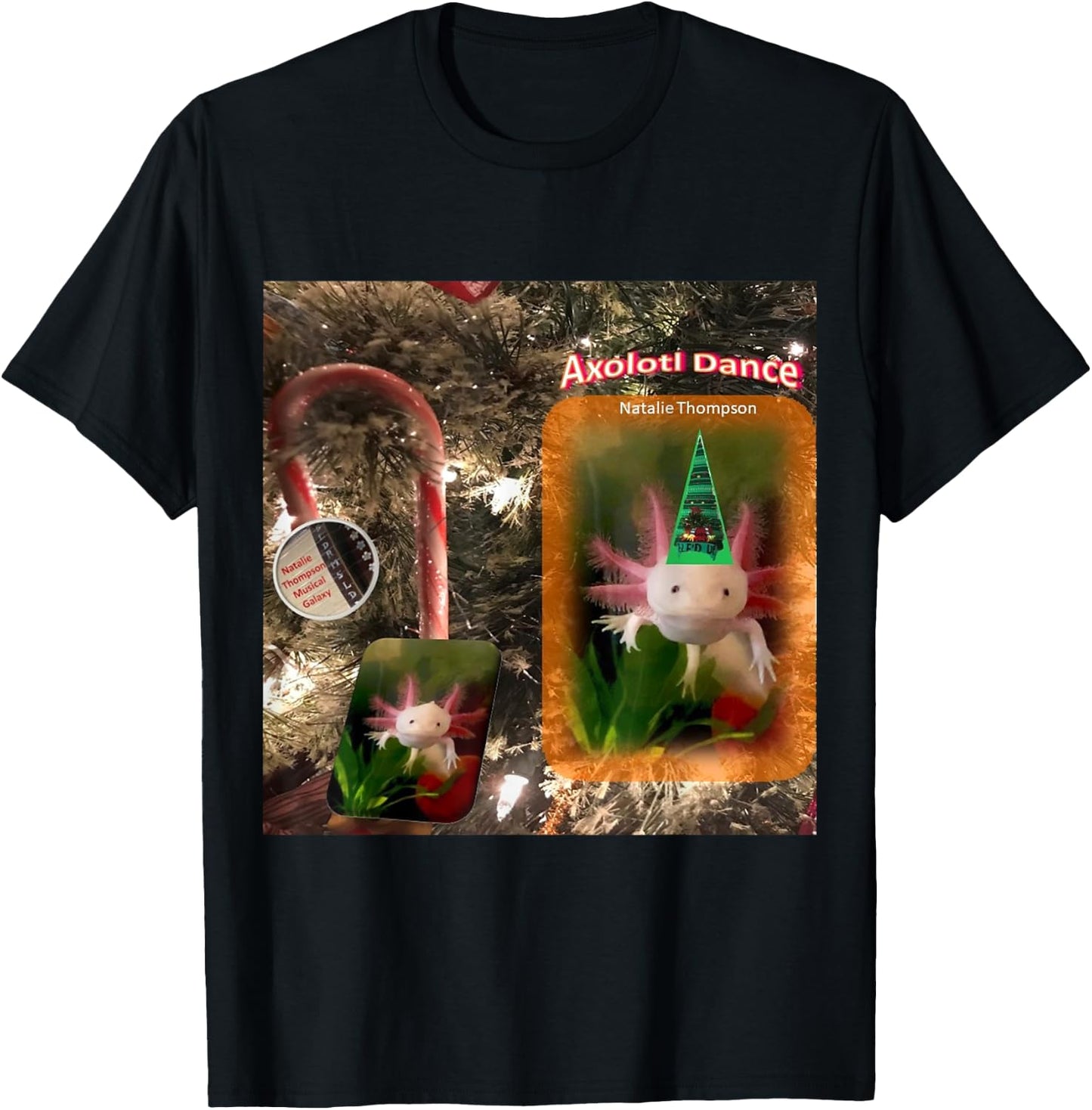 Axolotl Dance by Natalie Thompson T-Shirt - T-Shirt | Black