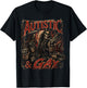 Autistic and Gay Funny Hard Skeleton Meme Music T-Shirt - T-Shirt | Black