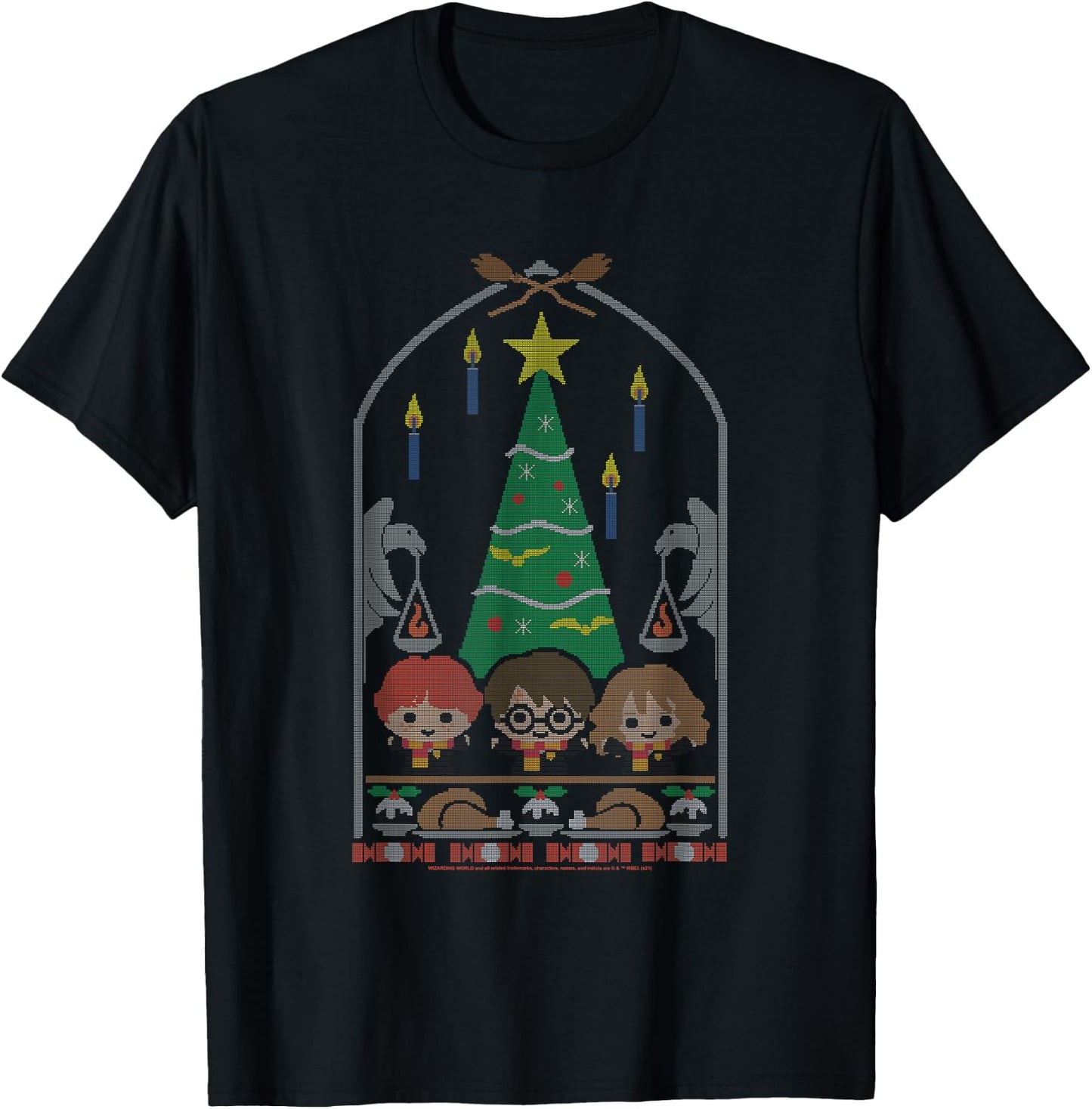 Harry Potter Christmas Dinner Christmas T-Shirt - T-Shirt | Black