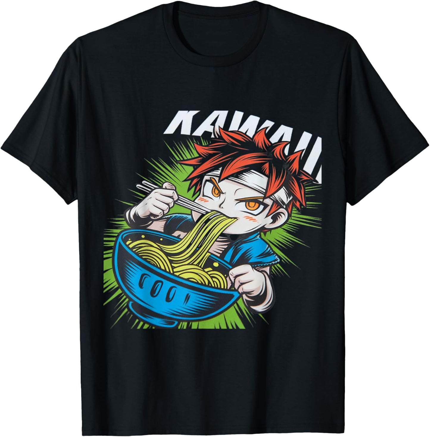 Cool Cute Ramen Shirt Ramen Food Wars Anime Design T-Shirt - T-Shirt | Black