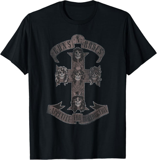 Guns 'n' Roses Appetite for Destruction Rock Music Band T-Shirt - T-Shirt | Black