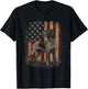 American Flag German Shorthaired Pointer Artwork GSP Design T-Shirt - T-Shirt | Black