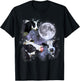 Cow Howling At The Moon Dairy Farm Meme Cows Lover Men Women T-Shirt - T-Shirt | Black