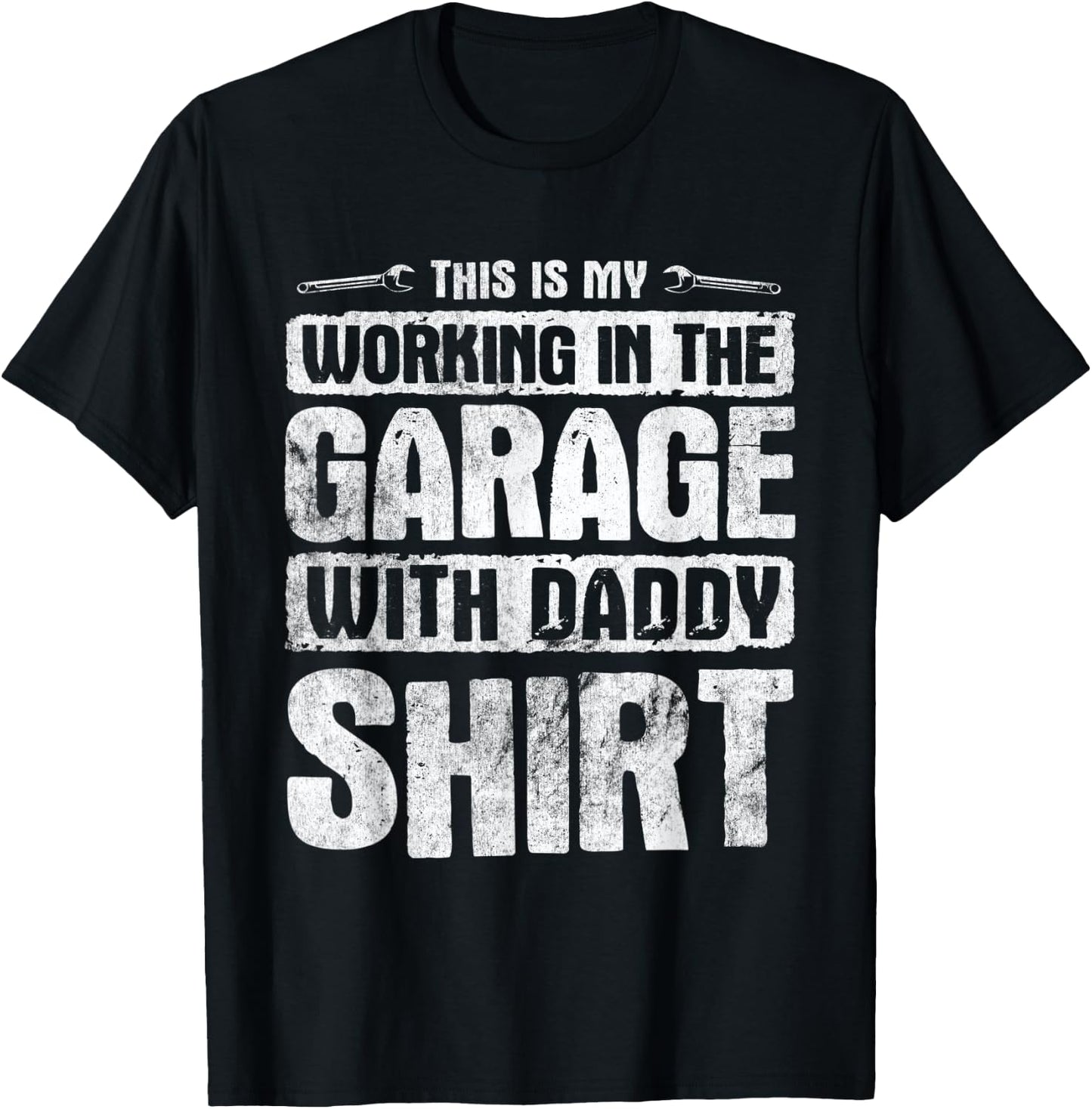 Car Mechanic Working In The Garage With Daddy T-Shirt - T-Shirt | Black