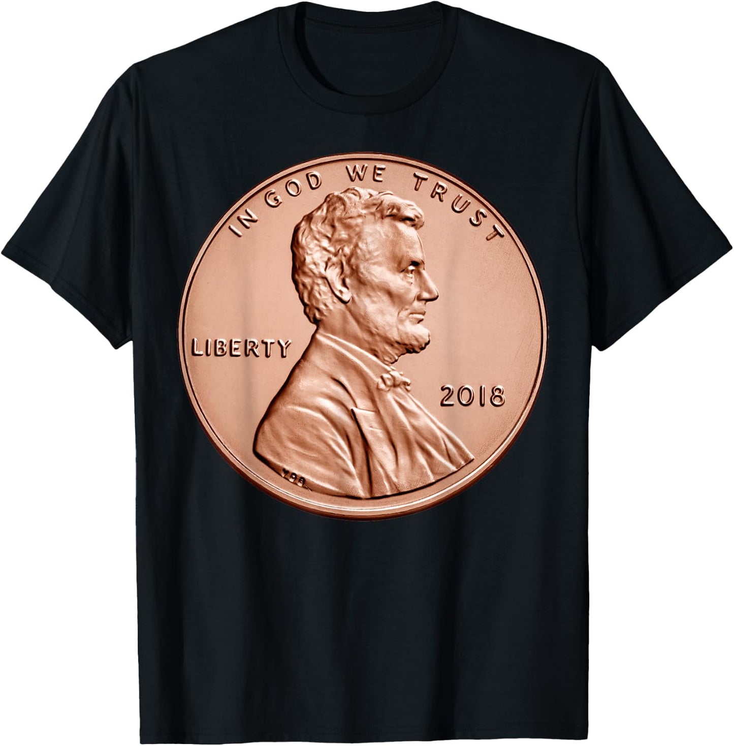 Penny Lincoln USA Coin 1 Cent America United States T-Shirt - T-Shirt | Black