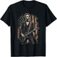 Abraham Lincoln Playing Guitar Grunge President Graphic T-Shirt - T-Shirt | Black