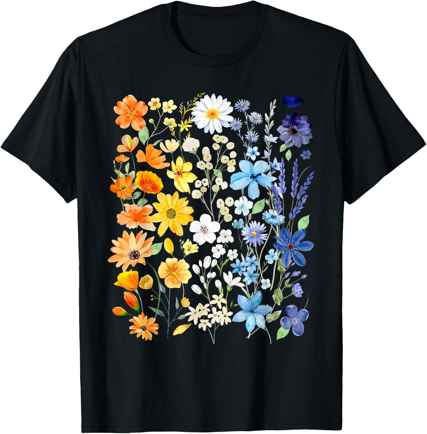 AroAce Pride Wildflowers Subtle Aroace LGBTQ Proud Asexual T-Shirt - T-Shirt | Black