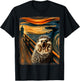 Artsy Scream Parody Funny Animal Painting Art Humor Hedgehog T-Shirt - T-Shirt | Black