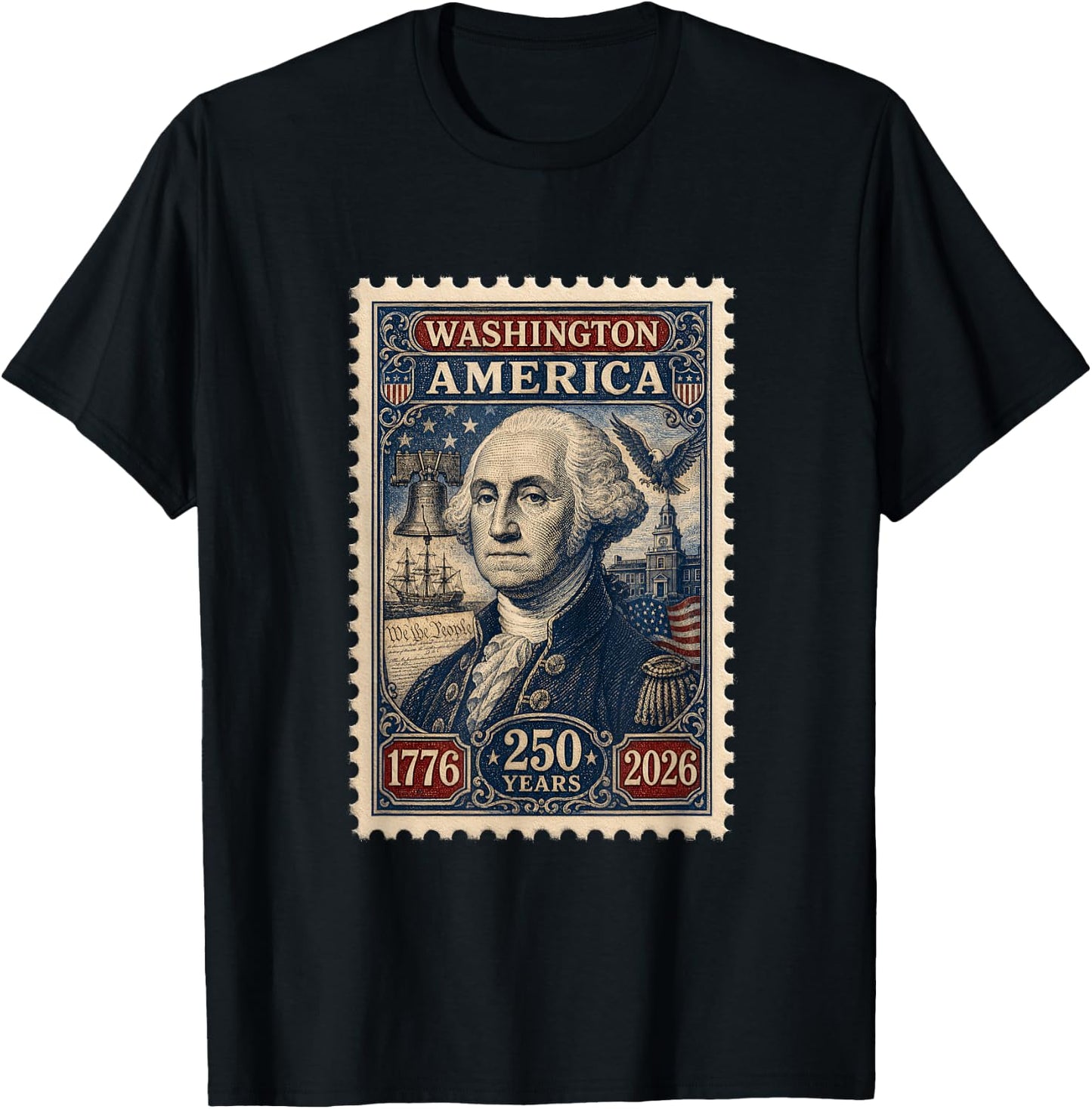 250th Anniversary USA,250 Years American 4th July Decoration T-Shirt - T-Shirt | Black