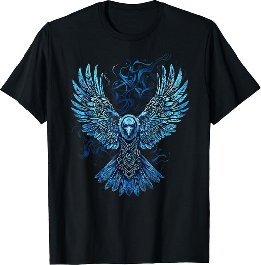Odin's Raven Viking Valhalla Viking Mythology T-Shirt - T-Shirt | Black