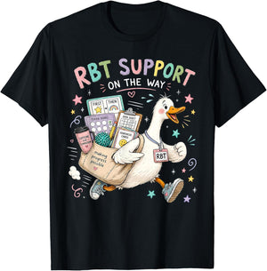 RBT Support On The Way Funny Goose Registered Behavior Tech T-Shirt - T-Shirt | Black