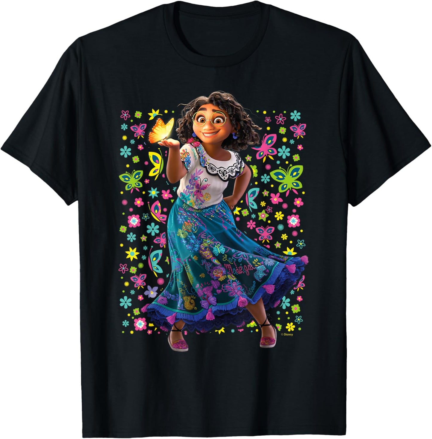 Encanto - Maribel Magic Glowing Butterflies T-Shirt - T-Shirt | Black
