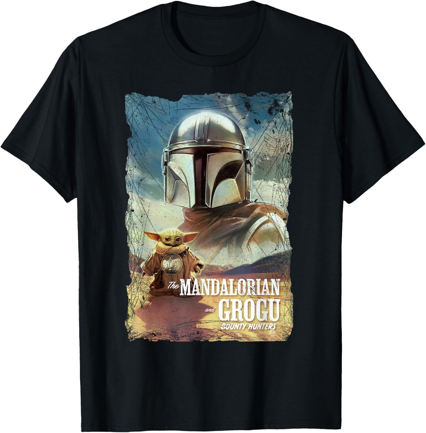 Star Wars The Mandalorian and Grogu Movie Classic Poster Art T-Shirt - T-Shirt | Black