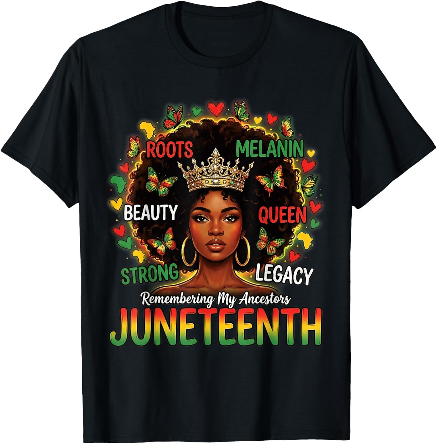 Juneteenth Remembering My Ancestors Black Women Juneteenth T-Shirt - T-Shirt | Black