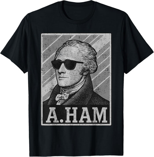 Retro Alexander Hamilton Funny Saying Men Women Kids T-Shirt - T-Shirt | Black