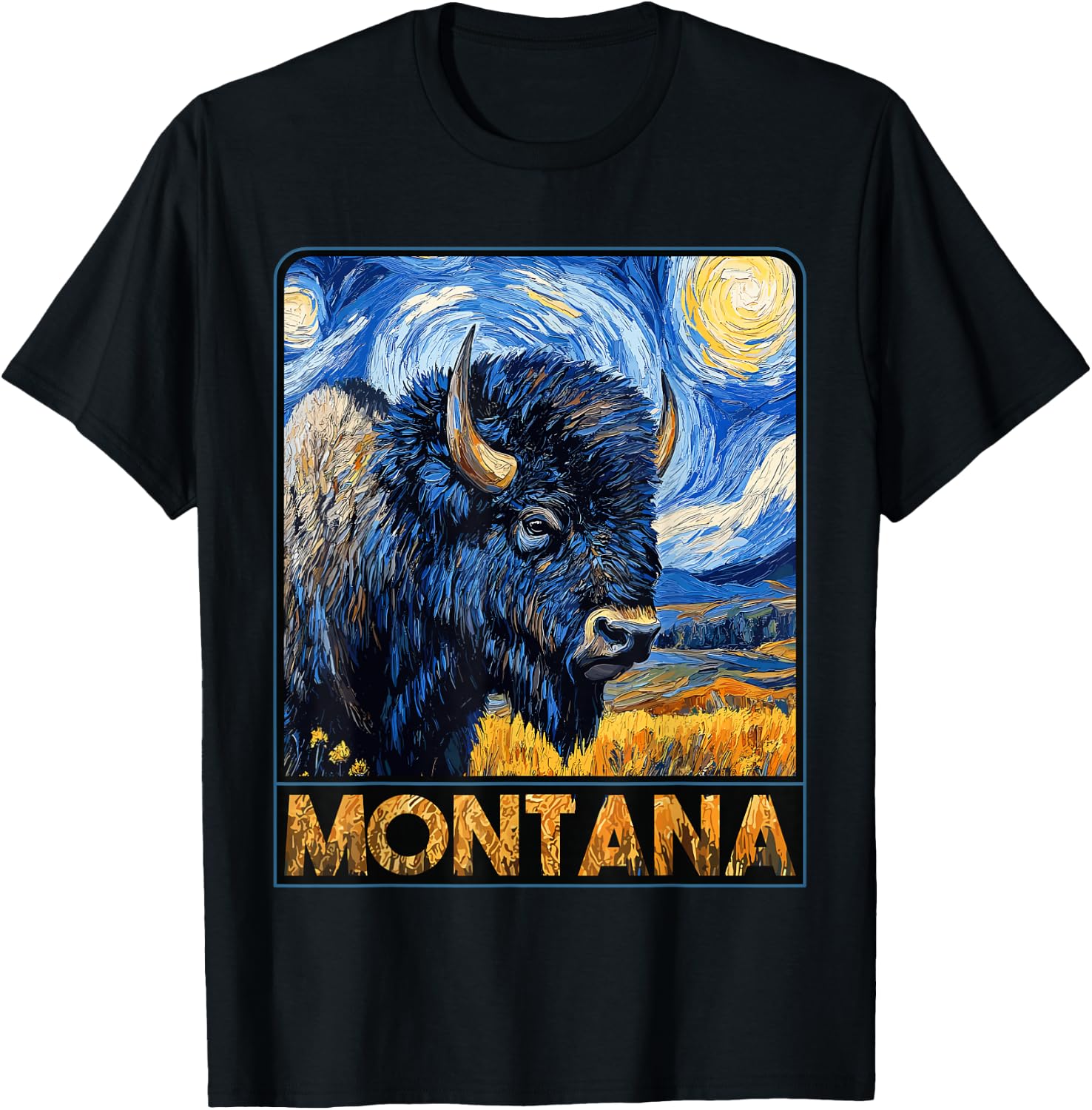 Bison Montana T-Shirt - T-Shirt | Black