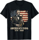 Abraham Lincoln Playing Sax 4th July 250th Anniversary T-Shirt - T-Shirt | Black