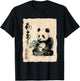 Panda with Bonsai Japanese Art Women Kids T-Shirt - T-Shirt | Black
