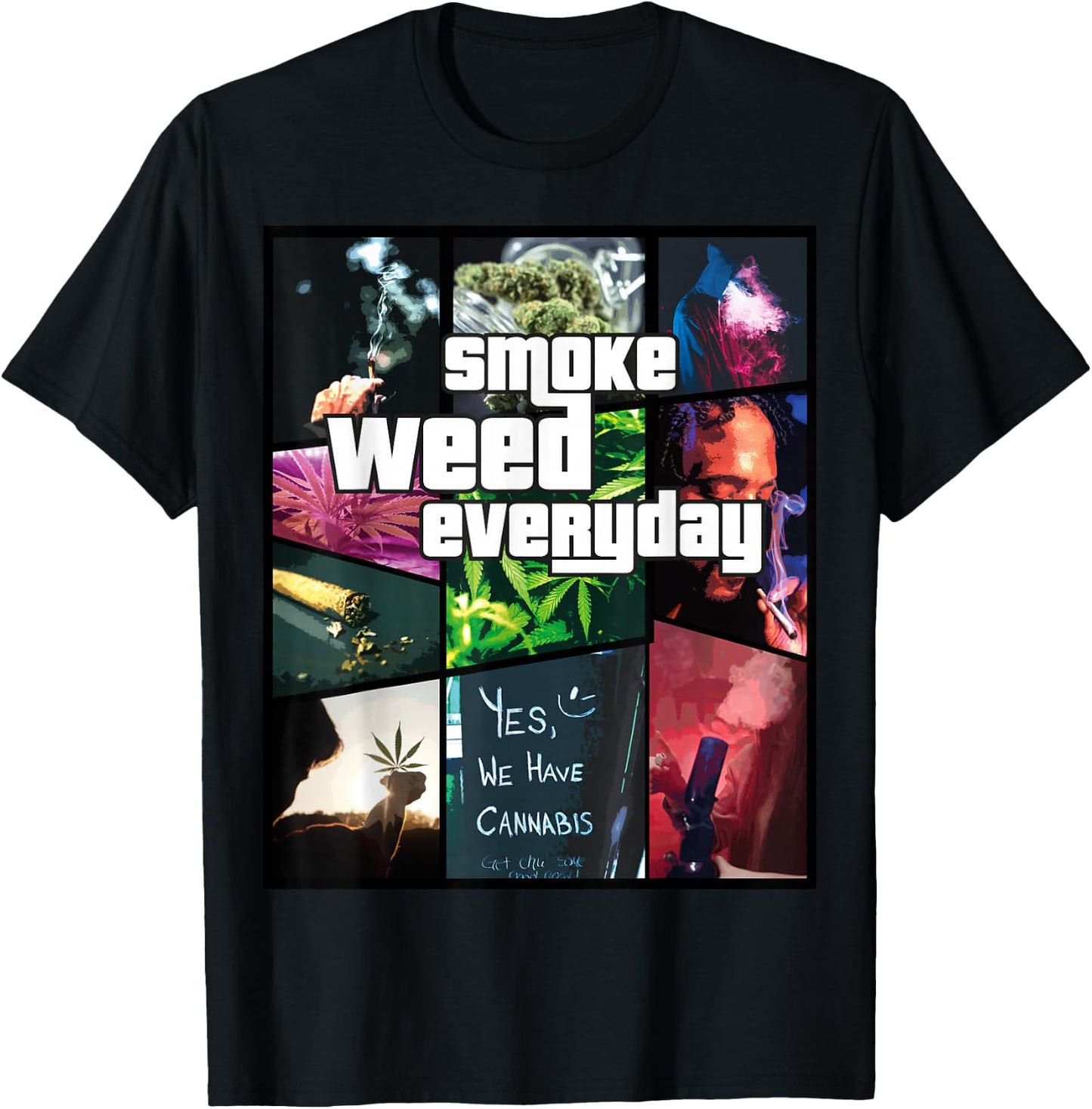 Smoke Weed Everyday - Hanf T-Shirt - T-Shirt | Black