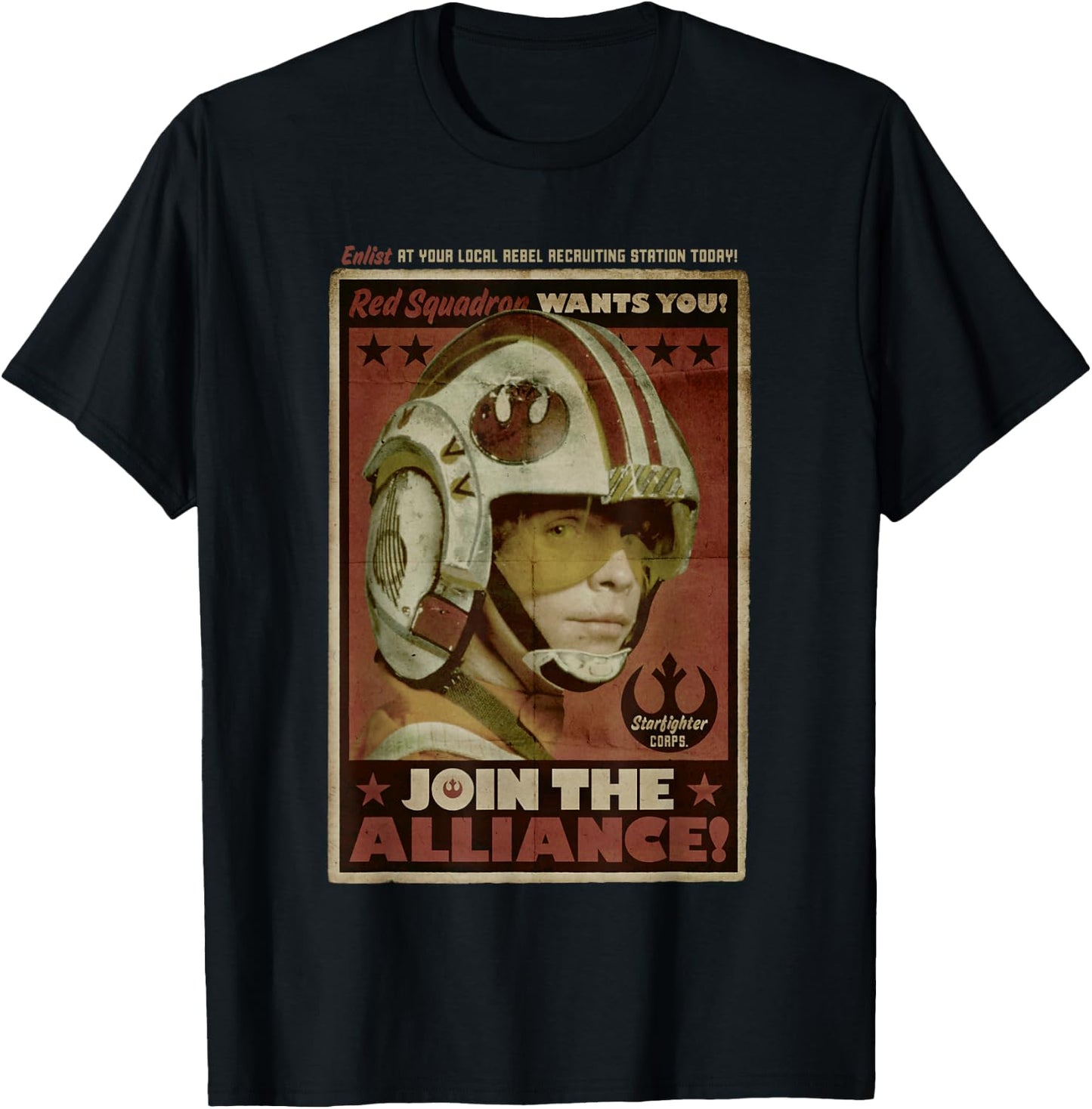 Star Wars Classic Join The Alliance Rebels Propaganda Retro T-Shirt - T-Shirt | Black