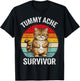 Tummy Ache Survivor Cat T-Shirt - T-Shirt | Black