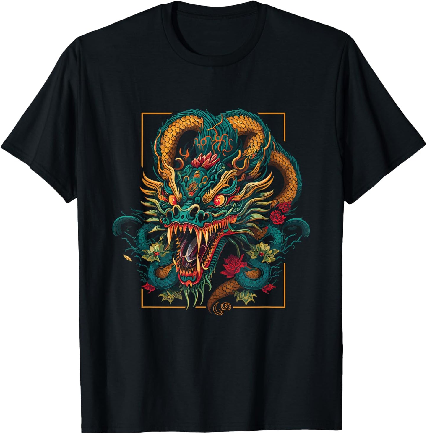 Colorful Chinese Dragon | 2024 New Year Of The Dragon T-Shirt - T-Shirt | Black