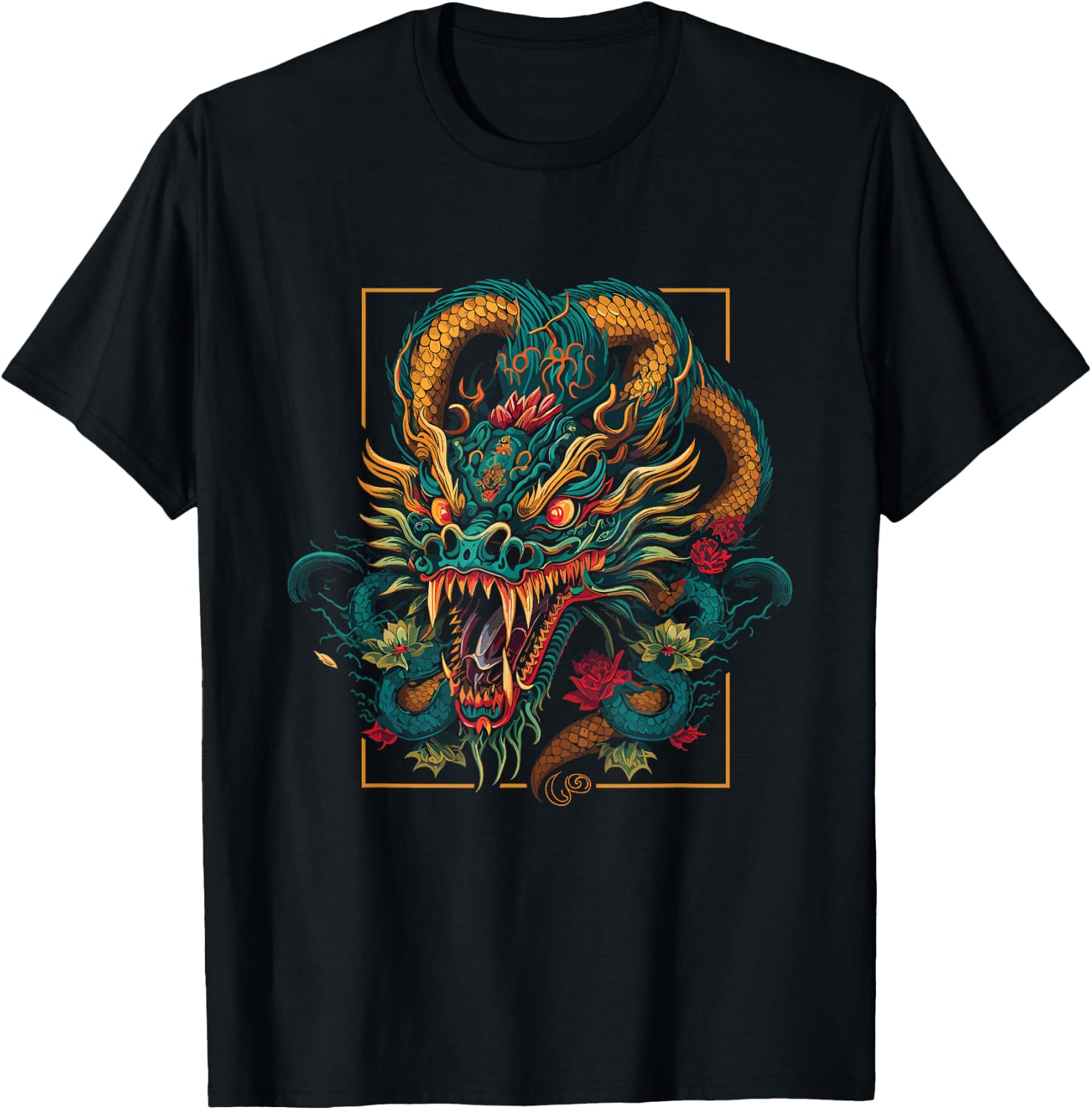 Colorful Chinese Dragon | 2024 New Year Of The Dragon T-Shirt - T-Shirt | Black